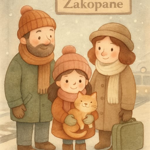 Zimowa podróż Kasi i kota Ludwika